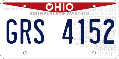 OH license plate GRS4152