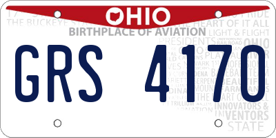 OH license plate GRS4170