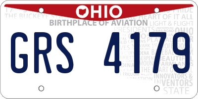 OH license plate GRS4179