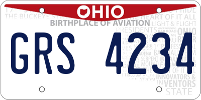 OH license plate GRS4234