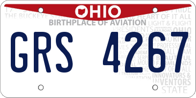 OH license plate GRS4267