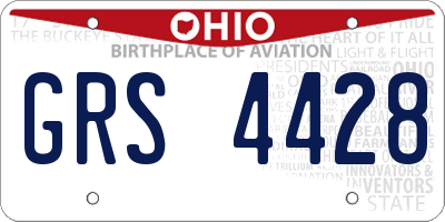 OH license plate GRS4428