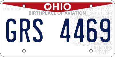 OH license plate GRS4469