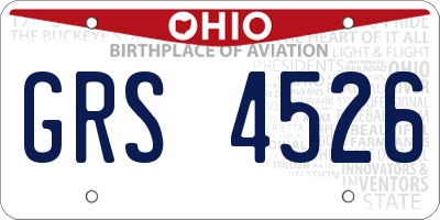 OH license plate GRS4526
