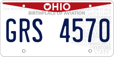 OH license plate GRS4570