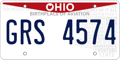 OH license plate GRS4574