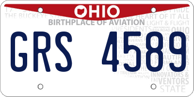 OH license plate GRS4589