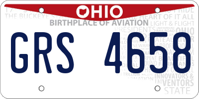 OH license plate GRS4658