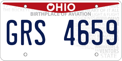 OH license plate GRS4659