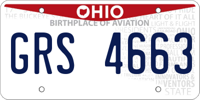 OH license plate GRS4663