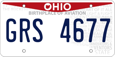 OH license plate GRS4677