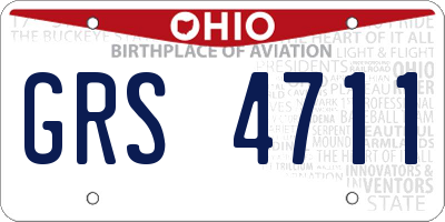 OH license plate GRS4711
