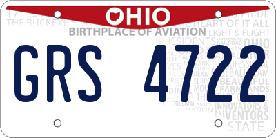 OH license plate GRS4722