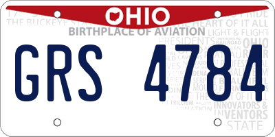 OH license plate GRS4784