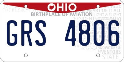OH license plate GRS4806