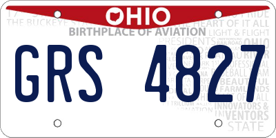 OH license plate GRS4827