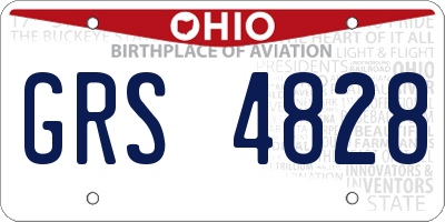 OH license plate GRS4828