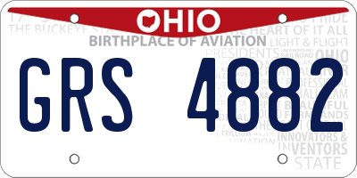 OH license plate GRS4882