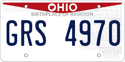 OH license plate GRS4970