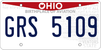 OH license plate GRS5109