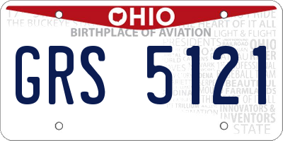 OH license plate GRS5121