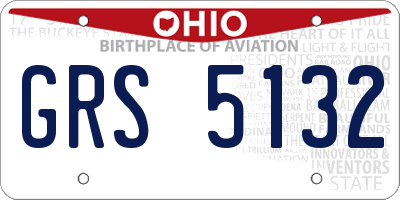 OH license plate GRS5132