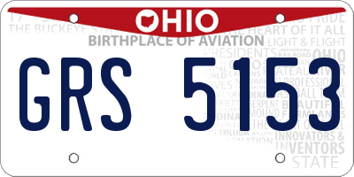 OH license plate GRS5153