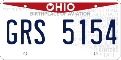 OH license plate GRS5154
