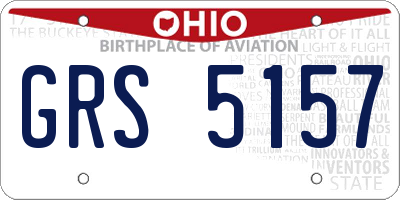 OH license plate GRS5157