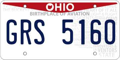 OH license plate GRS5160