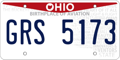 OH license plate GRS5173