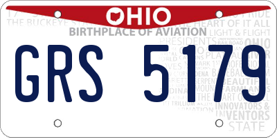 OH license plate GRS5179