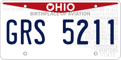 OH license plate GRS5211