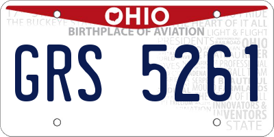 OH license plate GRS5261