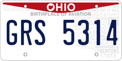 OH license plate GRS5314