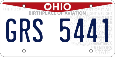 OH license plate GRS5441