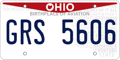 OH license plate GRS5606