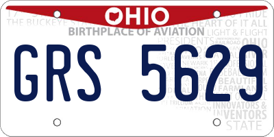 OH license plate GRS5629