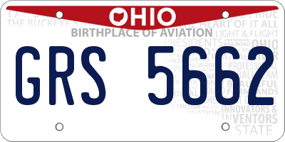 OH license plate GRS5662