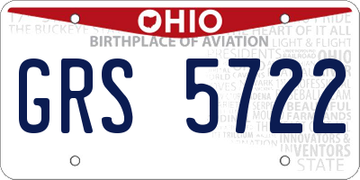 OH license plate GRS5722