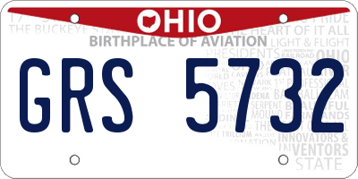 OH license plate GRS5732
