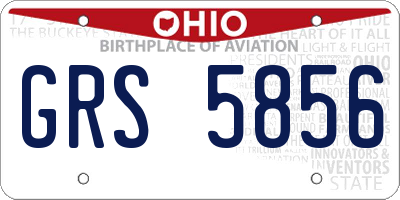 OH license plate GRS5856