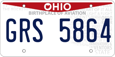 OH license plate GRS5864