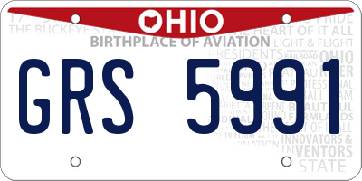 OH license plate GRS5991