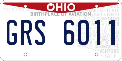 OH license plate GRS6011