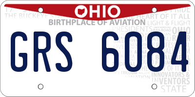 OH license plate GRS6084