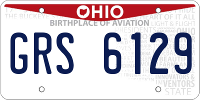OH license plate GRS6129
