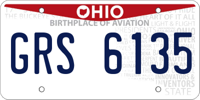 OH license plate GRS6135