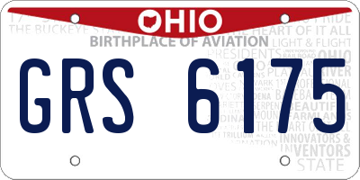 OH license plate GRS6175