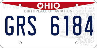 OH license plate GRS6184